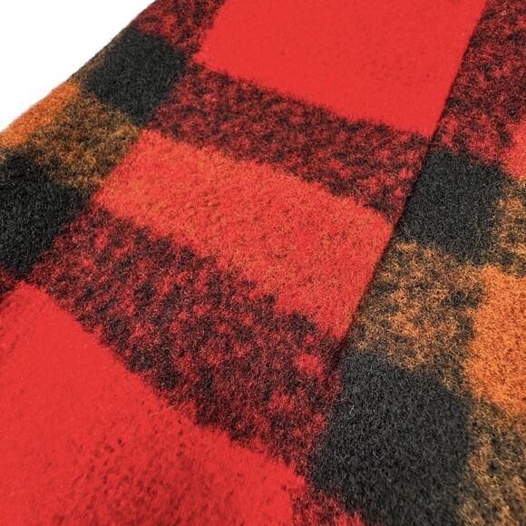 Forever 21 Womens Mini Skirt Sz M Red Black Plaid Zip Front Academia Goth Grunge - Picture 4 of 12